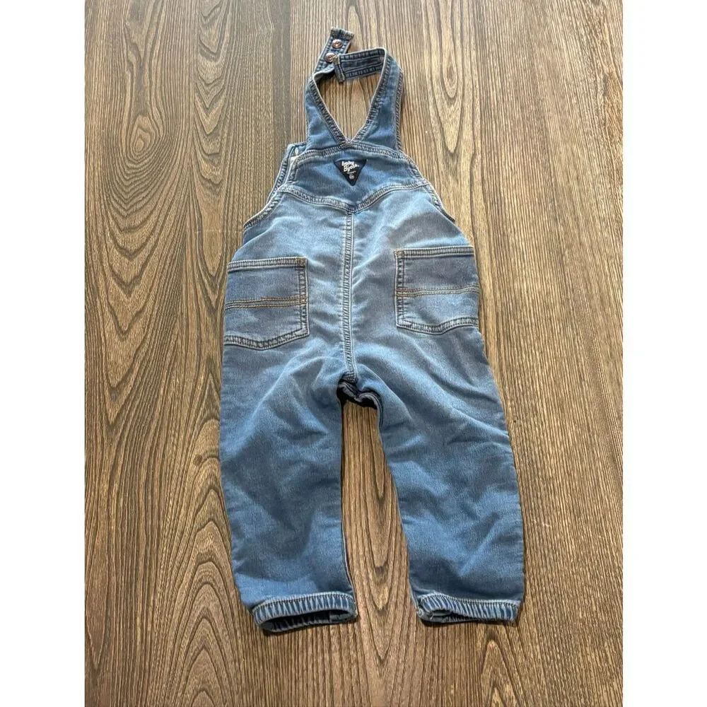 Baby B'Gosh Infants Boys Denim Overalls Cotton Blend Stretch Blue Size 24 Months